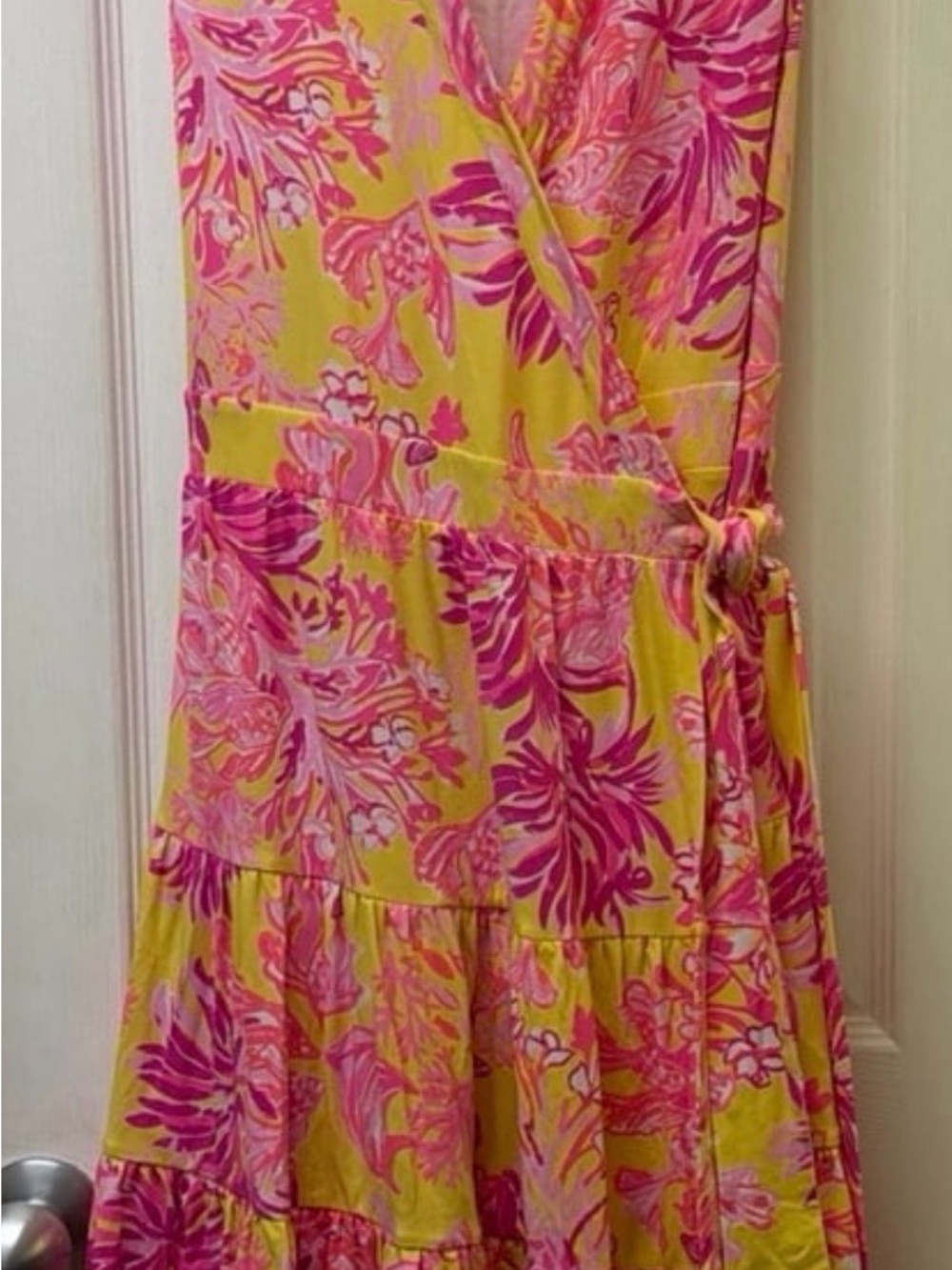 Lilly Pulitzer Yellow and Pink Floral Dress